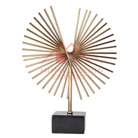 Sculpture métallique abstraite moderne en acier inoxydable plaqué argent, objet d'art pour la décoration de la maison
