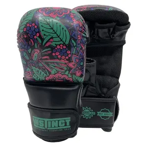Wholesale Best Selling Professional Standard Gal MMA Sparring <b>Gloves</b> Floral Printed <b>Women</b> Daily Use <b>Leather</b> Boxing <b>Gloves</b> - Product Image 1
