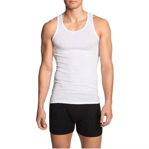 Unisex <b>Vest</b> Good Quality Custom Graphic Printed Breathable Knitted Gym Wear Streetwear Tank Top in <b>White</b> for <b>Men</b> - Product Image 3