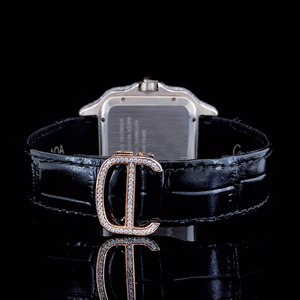 Reloj de Lujo con Cristales de Zafiro Azul Moissanite, Correa de Acero Inoxidable, Movimiento de Cuarzo MIYOTA, Estilo Antiguo y Elegante - Product Image 4