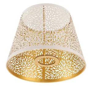 White Brass Metal Laser Cutting Shade Lamp Cover Handmade Best material Quality HAndicraft Shade For Home Decor