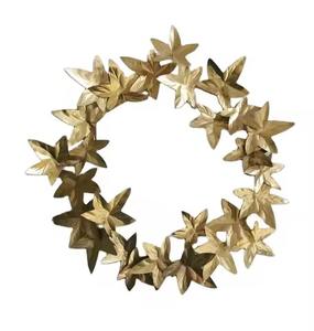 Couronne de feuilles Couronne murale décorative Couronne en métal noir pour la décoration intérieure et les décorations saisonnières de vacances Couronne de feuilles moderne - Product Image 3