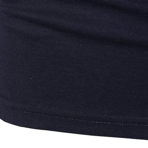 Camiseta de Manga Corta para Hombre, 100% Algodón de Alta Calidad, Corte Ajustado, Cuello Camisero con Cierre de Cremallera, Secado Rápido, Estilo Casual a Rayas - Product Image 5