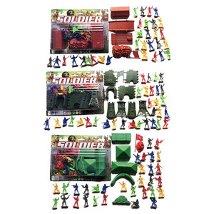 Mini armée figurines ensemble <span class=keywords><strong>militaire</strong></span> en plastique armée hommes pour garçons soldats figurines drapeaux accessoires armée Base <span class=keywords><strong>militaire</strong></span> jouet - Product Image 2