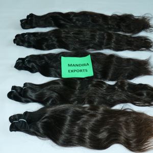 100% Aucun traitement chimique en gros vierge noir ondulé faisceaux temple vietnamien extensions de cheveux humains - Product Image 2