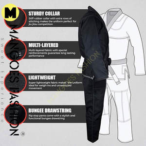 Uniformes de Taekwondo con Logotipo Personalizado, Último Diseño, Servicio OEM, Venta al por Mayor, 100% Algodón, Hecho en Pakistán - Product Image 3