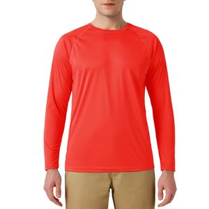 เสื้อว่ายน้ำผู้ชาย UPF rash GUARD เสื้อเชิ๊ตแขนยาวซับเหงื่อแห้งเร็วน้ำหนักเบาทนทานต่อรอยยับสำหรับผู้ใหญ่ - Product Image 4