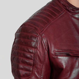 Chaqueta de Cuero Auténtico de Primera Calidad para Hombre, Diseño Personalizado y Bordado, Chaqueta de Cuero Cómoda para Hombre - Product Image 4