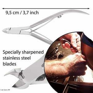 Manicura y pedicura de alta calidad, cuchillas afiladas y en forma de Luna, cortaúñas para cutículas de doble resorte con embalaje personalizado - Product Image 5