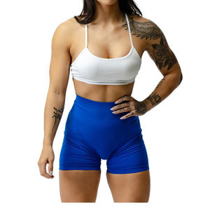 Ropa de mujer verano logotipo personalizado pantalones cortos de yoga para mujer cintura caliente pantalón Hip Lifting Spandex mujeres Booty Biker pantalones cortos de gimnasio - Product Image 5