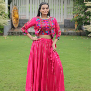 Navratri Lehenga Choli Special Navratri Chaniya Choli <b>for</b> <b>Women</b> Indian Traditional Wear Lehenga Choli Bridal Pure Cotton Lehenga - Product Image 1