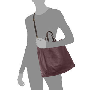 Bolso Shopper Bianca para Mujer. Cuero Dollaro genuino. 35x16x35cm. Hecho en Italia. - Product Image 4