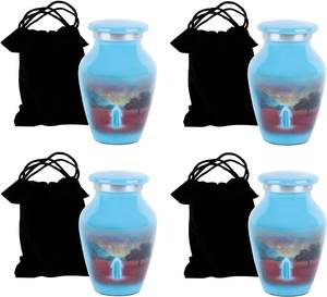 Exportateur de qualité pratique de 100% urne souvenir en métal aluminium cendres humaines urnes de crémation pour adultes à prix fiable - Product Image 2