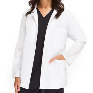 Vente en gros Blouse médicale blanche à manches longues unisexe, blouse de laboratoire tricotée et respirante, blouse de médecin d'hôpital pour adultes, nouveau design, hiver - Product Image 1