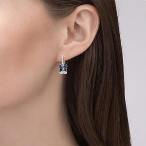 Boucles d'oreilles pendantes Jeulia Smart French Bulldog en argent sterling, tendance - Product Image 4