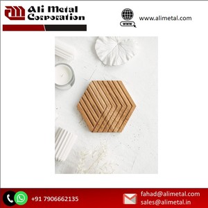 Plateau de service moderne en bois et vaisselle pour tasses à thé, plateau pour mariage et accessoires de maison - Product Image 4