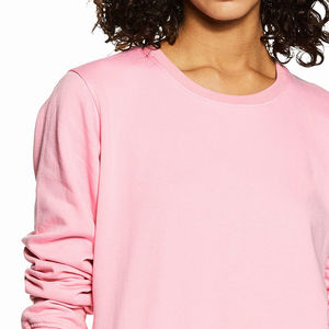 2025 ropa informal para mujer, suéter de lana de algodón, sudaderas de invierno con cuello redondo OEM de Color Rosa elegante - Product Image 6