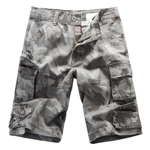 กางเกงขาสั้นคาร์โก้ผ้าเดนิมสำหรับผู้ชายดีไซน์ลายพรางมีกระเป๋าหลาย100% เป็นมิตรกับสิ่งแวดล้อมและระบายอากาศได้ดีสำหรับฤดูร้อน - Product Image 1