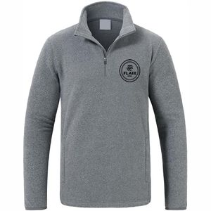 Chaqueta Polar Técnica de Invierno para Hombre con Logotipo Personalizado del Fabricante, Chaqueta Casual con Cierre de Cremallera de un Cuarto, Cortavientos, Bordada - Product Image 4