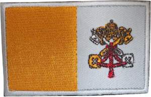 Parche Bordado de la Bandera de la Ciudad del Vaticano, Termoadhesivo o para Coser - Product Image 4