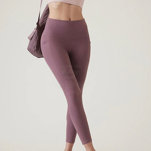 New Design High Quality Women Yoga Legging Solid Pants Quick Dry Breathable Lightweight High Waist Spandex/Nylon Best Selling - Product Image 3