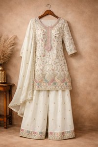 Estilo Bollywood, Próximamente en Oferta, Especial para el Mes de Eid y Ramadán, Salwar Kameez de Diseño con Cuello Redondo y Dupatta para Mujeres o Niñas - Product Image 6