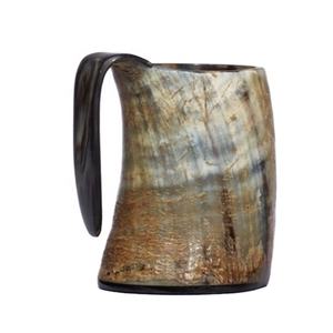 Cornes à boire en corne de buffle naturelle, style Viking, design traditionnel, finition artisanale, LAMETIERARTZ Uttar - Product Image 1