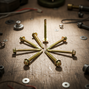 Tornillo de cabeza hexagonal autoperforante, clase 8, de acero al carbono galvanizado con fosfato de zinc, rosca estándar, marca PDC, en pulgadas, personalizable - Product Image 1