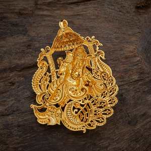 Colgante Templo de Plata 155695 Hecho a Mano, Joyería de Platino con Diamantes, Engaste de Bisel Chapado en Rodio, Estilo Religioso, Oro Rosa, Número - Product Image 2