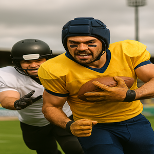 Protège-tête de rugby - Protecteur de sécurité réglable en EVA avec fermeture auto-agrippante pour le flag football, le football et le rugby (léger) - Product Image 1