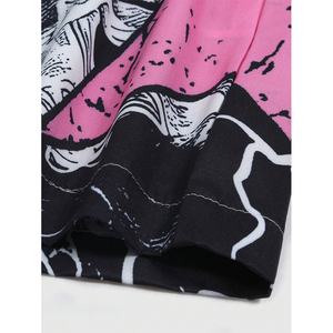 Ensemble Deux Pièces Décontracté avec Bouton Personnalisé OEM pour Hommes, T-shirt à Boutons, Short à Manches Courtes Imprimé avec Texte, Vente en Gros - Product Image 5