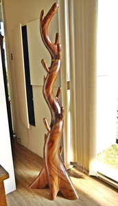 Perchero moderno de madera de nogal para el hogar o el hotel, muebles naturales versátiles para dormitorio o sala de estar - Product Image 6