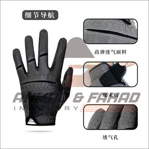 Gants de golf personnalisés en cuir véritable, respirants, imperméables, coupe-vent, protection UV, à séchage rapide et antidérapants, pour hommes. - Product Image 4