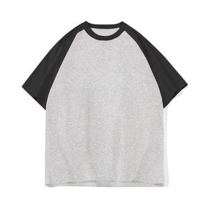 Haute qualité 250gsm 100% coton classique essentiel 2 tons manches raglan T-shirt décontracté pour hommes OEM vente en gros impression de logo personnalisé - Product Image 6