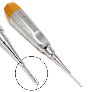 Elevador Dental Luxating Recto 2mm, Mango Dorado, Acero Inoxidable - Product Image 1