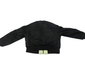 Chaqueta Bomber Unisex Azul Marino con Capucha, Cuello Alto, Cierre de Cremallera, Resistente al Viento, Informal, de Algodón, para Invierno - Product Image 3