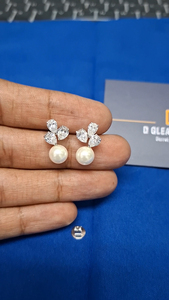Pendientes de Oro Blanco con Certificación IGI, Plata de Ley, Moissanita, Corte de 6 Perlas, 1.39ct, Claridad VS1-VS2, Regalo de Boda o Compromiso - Product Image 3