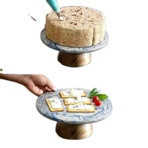 购买优质木制蛋糕架定制尺寸可提供优雅设计的蛋糕展示架出口商使用支架