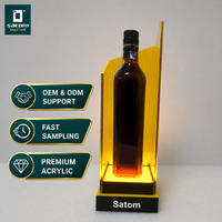 Présentoir à bouteilles LED en acrylique, éclairage LED pour bouteilles de vin, base lumineuse pour service de boissons