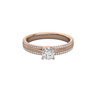 Bague solitaire en or 14 carats pour femmes, diamant cultivé en laboratoire, élégante et luxueuse - Product Image 6