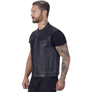 Recién llegado, Chaleco de cuero genuino para hombre, lona transpirable para invierno, ropa exterior, diseño de moda a la venta - Product Image 2