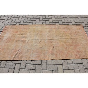 Alfombra Vintage de 3.5x7.6 pies, Alfombra Turca, Alfombra con Bordes Beige - Product Image 3