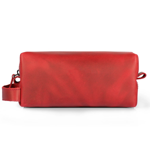 Kits de moda para hombre, bolsa de afeitar impermeable, nuevo logotipo personalizado, mango de cuero, cierre de cremallera, 2017 - Product Image 6