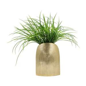 Precios directos de fábrica, diseño acanalado, florero de Metal de latón para el hogar, Hotel, boda, decoración, jarrón de suelo de latón, creaciones - Product Image 1