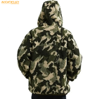 Nouvelle Veste Polaire Homme Hiver Personnalisée en Peau de Mouton, Imprimé Numérique Uni, avec Capuche Zippée en Sherpa – Vente en Gros