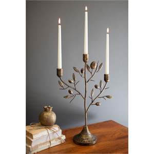 Wholesale Nordic Style Flower <b>Taper</b> <b>Candle</b> Holder Bronze Finished Iron Candlestick Events Hotel Restaurant Home Interior Decor - Product Image 2