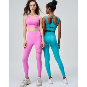 Hermoso Color 2 uds conjuntos de Yoga deportes mujeres ropa deportiva gimnasio Fitness Yoga conjuntos Leggings para Fitness sujetadores Yoga sin costuras - Product Image 1