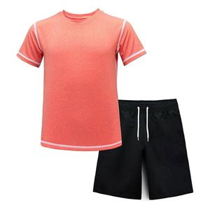 Conjunto Deportivo de Compresión de 2 Piezas para Hombre, Verano, Personalizado, al por Mayor, Camiseta Deportiva Transpirable y Pantalones Cortos, Traje de Entrenamiento y Fitness - Product Image 1