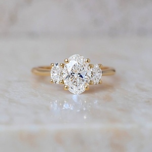 Anillo de Compromiso de Moissanita con Corte de Pera, Engaste de Oro, Precio de Fábrica, Fabricante Mayorista, Lujo al por Mayor - Product Image 2