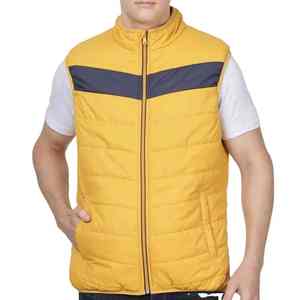 Veste à capuche matelassée sans manches style High Street pour hommes et femmes avec fermeture à glissière Service OEM disponible pour l'hiver - Product Image 1